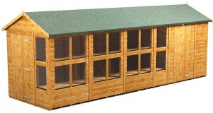 Power 20x6 Apex Combined Potting Shed with 6ft Storage Section